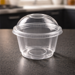 Envases PET de 8oz con tapa en forma de Cupula