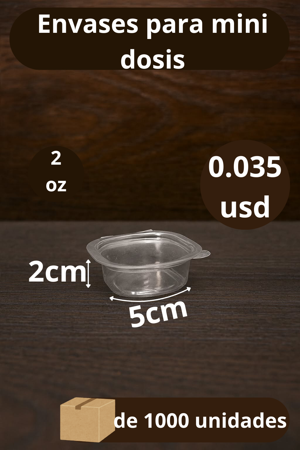 Envases PET para mini dosis 2OZ - Imagen 2
