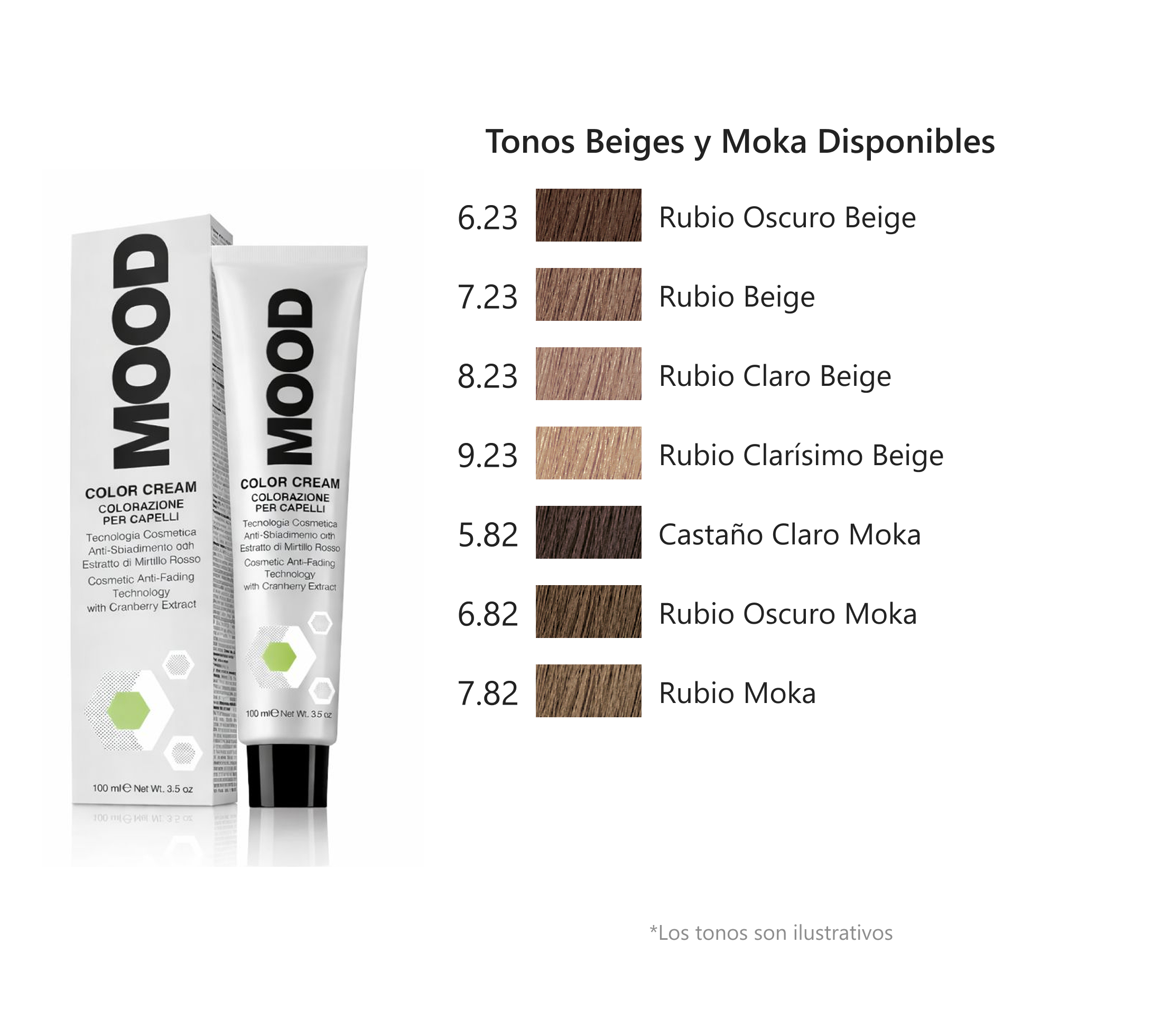 Mood - Tintes Color Cream, Tonos Beige y Moka