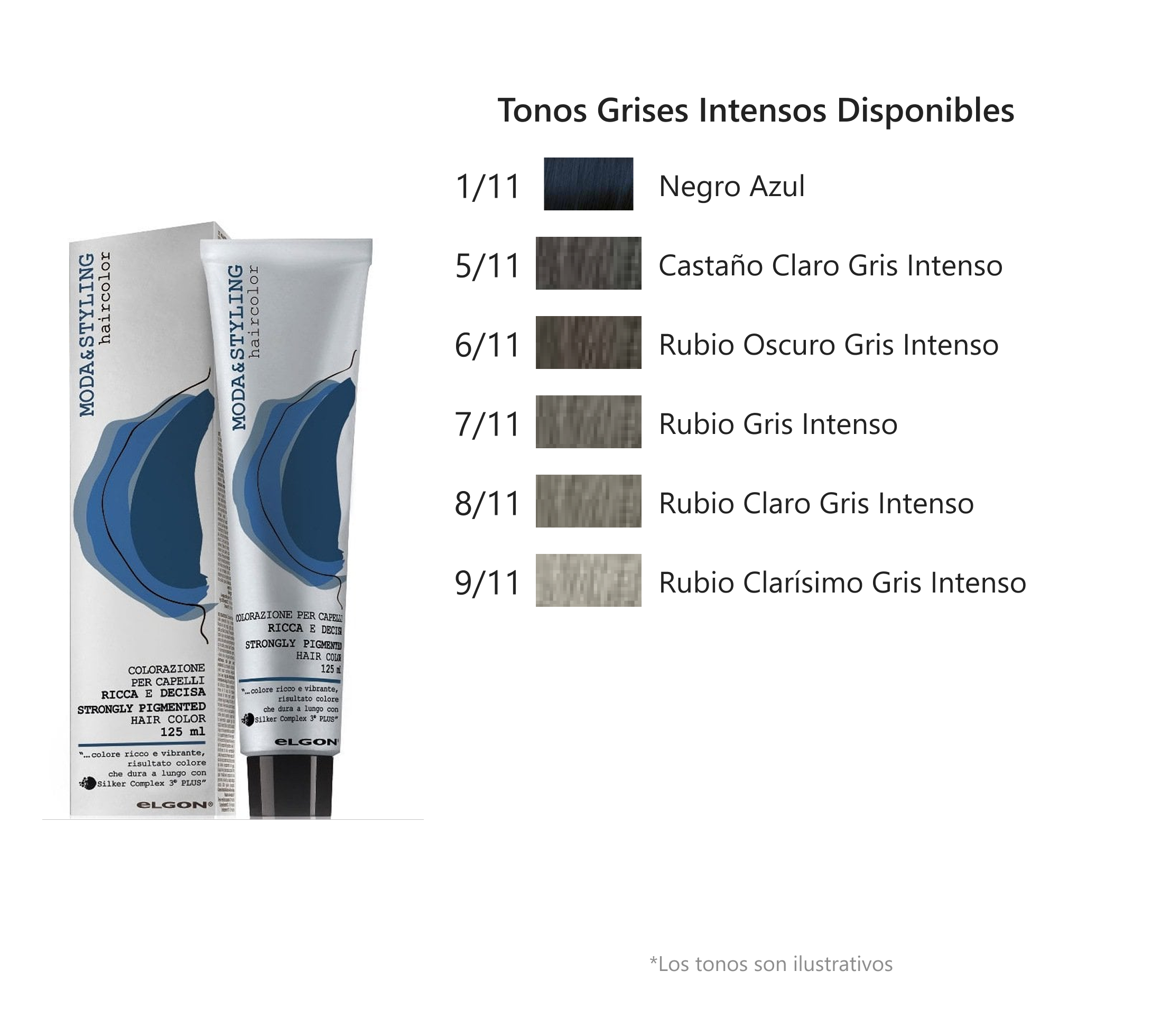 Elgon - Tintes Moda & Styling, Tonos Gris Intenso